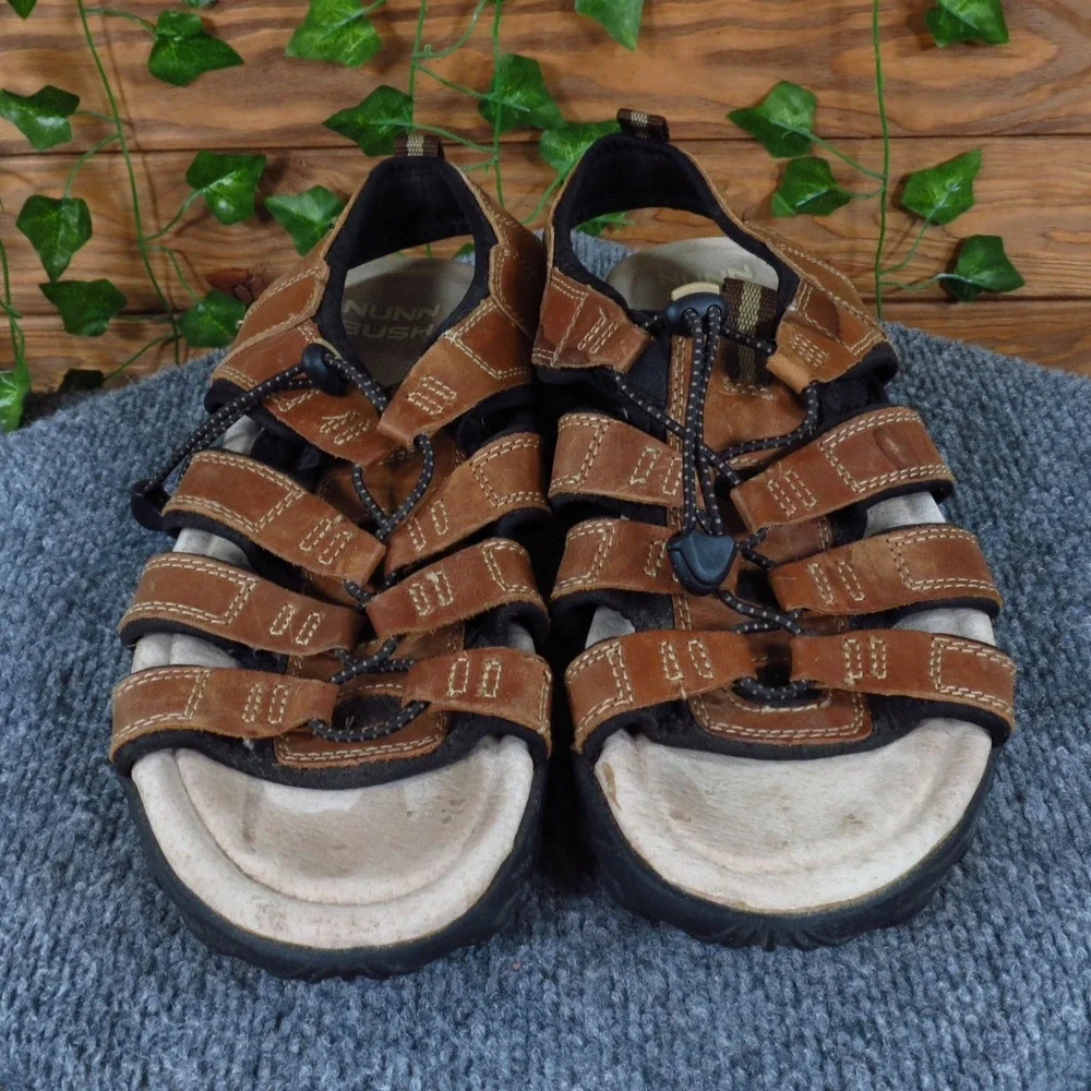 Nunn Bush‎ Newport Men Sandal Size 10 Outdoor Casual Brown Leather